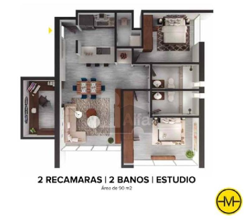 Venta de departamento 90M2 Motto
