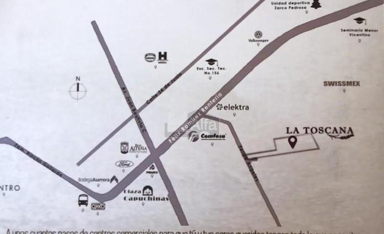 Terreno en Venta en La Toscana, Lagos de Moreno, Jal. a 5 min del Centro 1 min Elektra y Comfosa