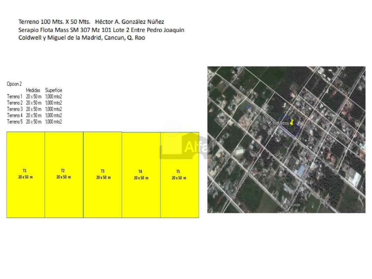 Terreno en Venta en Bonfil, Cancun Quintana Roo  