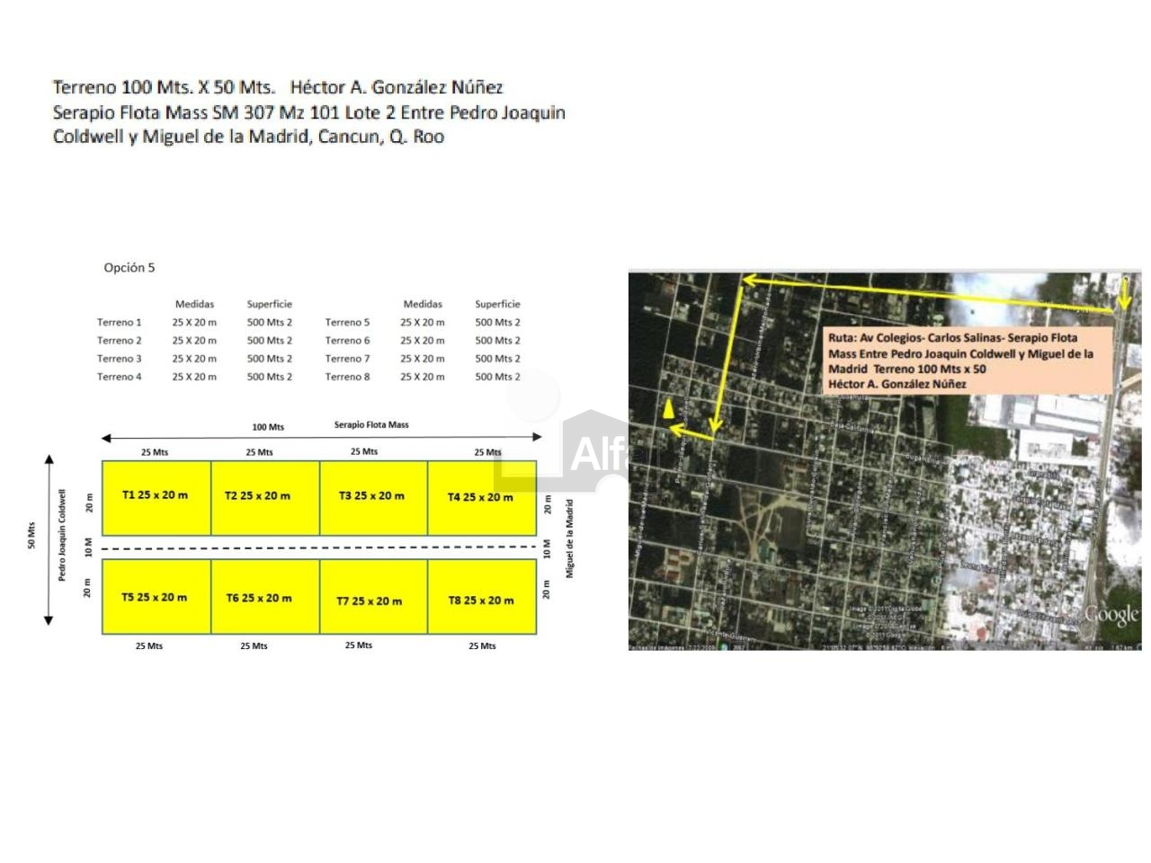 Terreno en Venta en Bonfil, Cancun Quintana Roo  