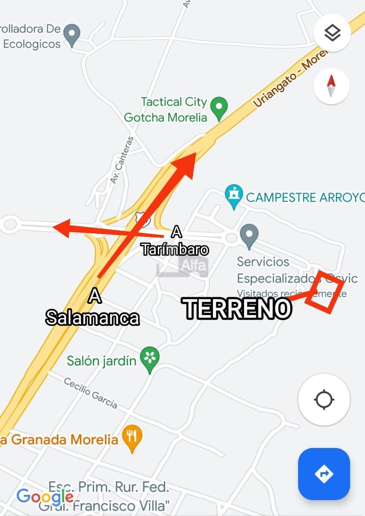 Venta Terreno / Lote Francisco Villa - Tarímbaro